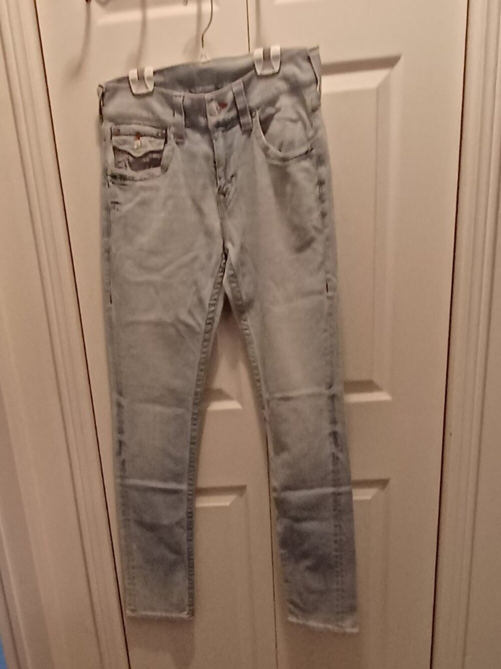 True Religion, Men's, Light-Wash, Blue Jeans, Size 32 Slim, Excellent Condition